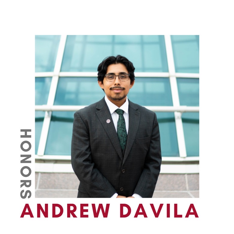 Honors College Senator, Andrew Davila