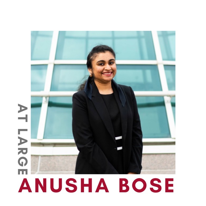 At-large Senator, Anusha Bose